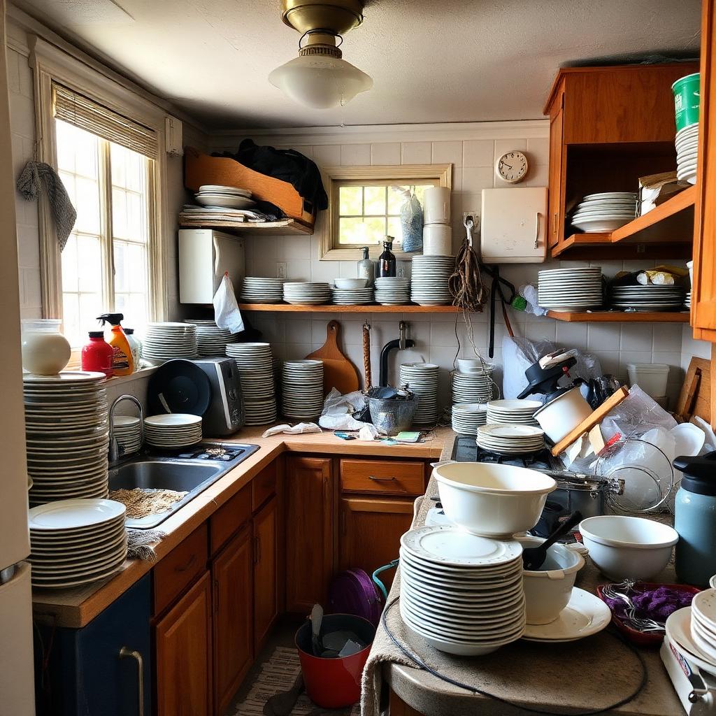 Kitchen deep clean before