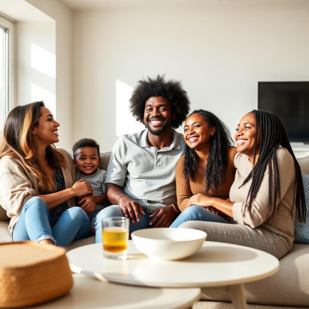 Happy customers at home
